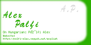 alex palfi business card